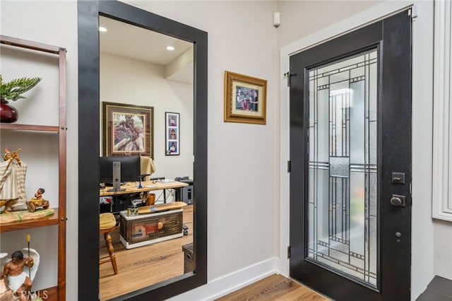 7256 Plumrose St, Fontana, CA 92336 - entrance foyer with wood finished floors and baseboards