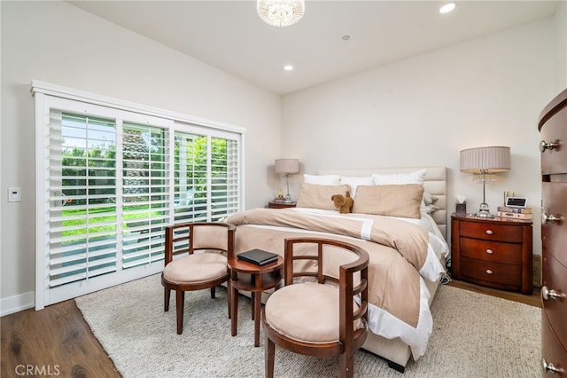 7256 Plumrose St, Fontana, CA 92336 - bedroom with wood finished floors, recessed lighting, and baseboards