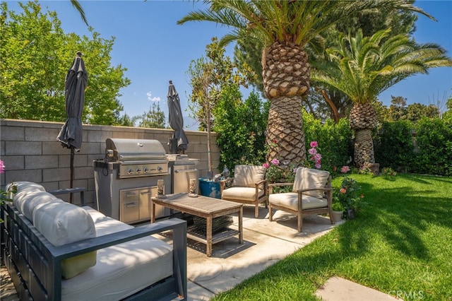 7256 Plumrose St, Fontana, CA 92336 - view of patio with a grill