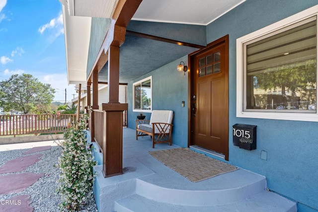 1015 Nolden St, Highland Park, CA 90042 - property entrance with covered porch and stucco siding