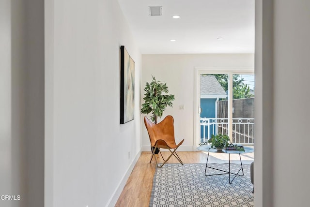 1015 Nolden St, Highland Park, CA 90042 - hall featuring light wood-style flooring and recessed lighting