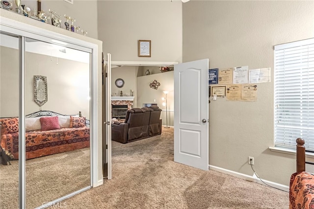 10033 N Baird Ave, Fresno, CA 93730 - hall featuring carpet floors and a textured wall