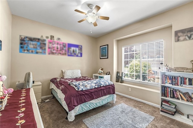 10033 N Baird Ave, Fresno, CA 93730 - bedroom with carpet floors and ceiling fan