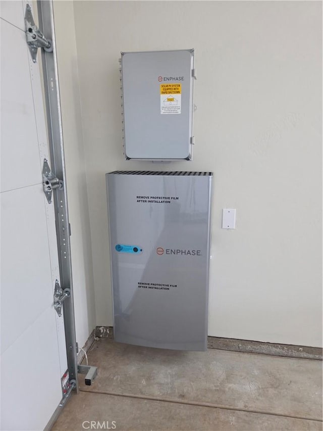 5821 Copeland Rd, Paradise, CA 95969 - detailed view of wall-mounted power storage and concrete flooring