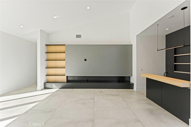 5275 Lynridge Dr, Yorba Linda, CA 92886 - unfurnished living room with recessed lighting and vaulted ceiling