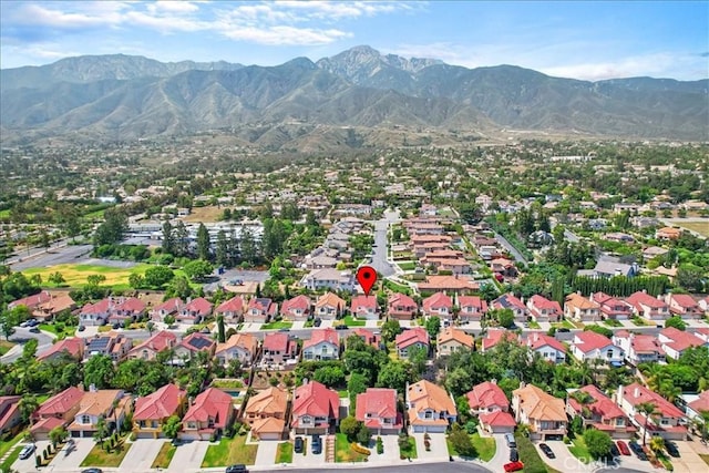 10226 Northridge Dr, Rancho Cucamonga, CA 91737 - aerial view of property and surrounding area with a mountain backdrop and nearby suburban area