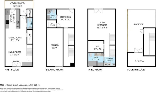 1436 N Detroit St Unit 2, Los Angeles, CA 90046 - property floor plan