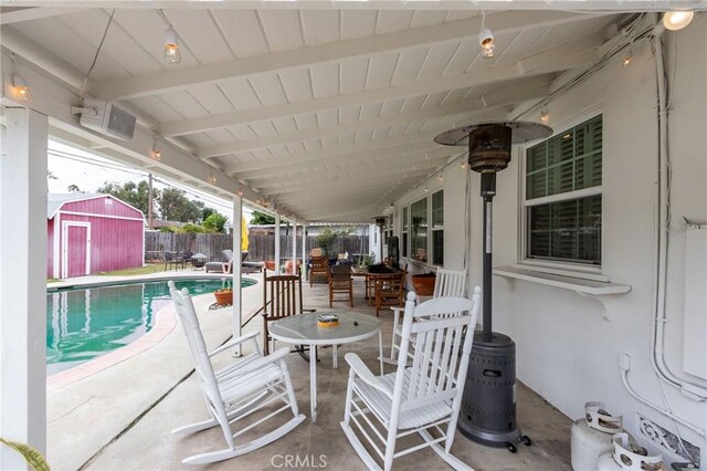 12438 Lambert Cir, Garden Grove, CA 92841 - fenced backyard with a patio area and outdoor dining space