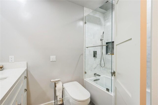 12438 Lambert Cir, Garden Grove, CA 92841 - full bath featuring vanity, bathtub / shower combination, and toilet