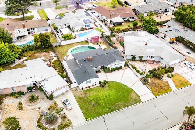 12438 Lambert Cir, Garden Grove, CA 92841 - aerial view of residential area featuring a pool