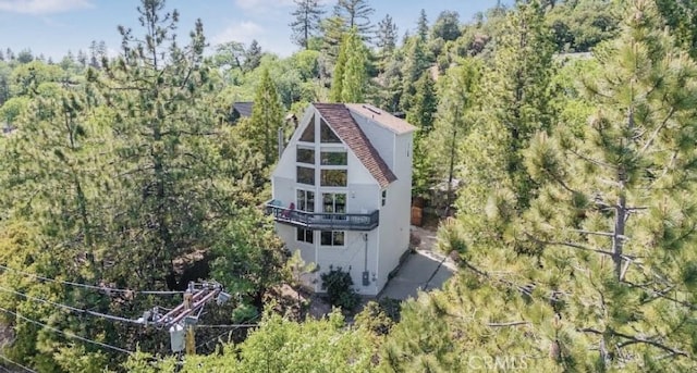 26503 Amador Ln, Lake Arrowhead, CA 92352 - view from above of property with a forest