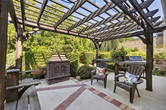 6752 Laurelbrook Dr, Riverside, CA 92506 - view of patio / terrace with a pergola