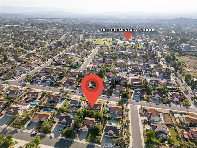 6752 Laurelbrook Dr, Riverside, CA 92506 - aerial view of property and surrounding area with nearby suburban area and mountains