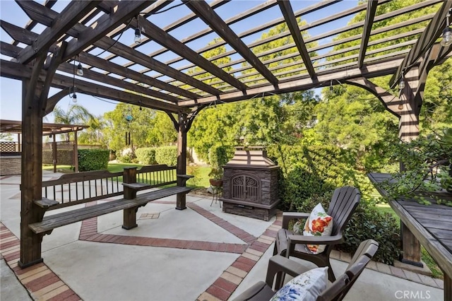 6752 Laurelbrook Dr, Riverside, CA 92506 - view of patio / terrace with a pergola