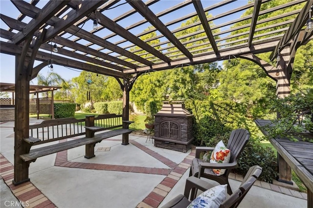 6752 Laurelbrook Dr, Riverside, CA 92506 - view of patio with a pergola