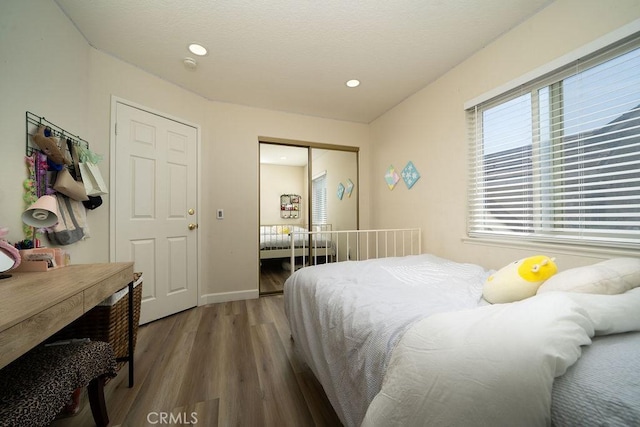 6678 Wrangler Rd, Chino Hills, CA 91709 - bedroom featuring wood finished floors, a closet, and recessed lighting
