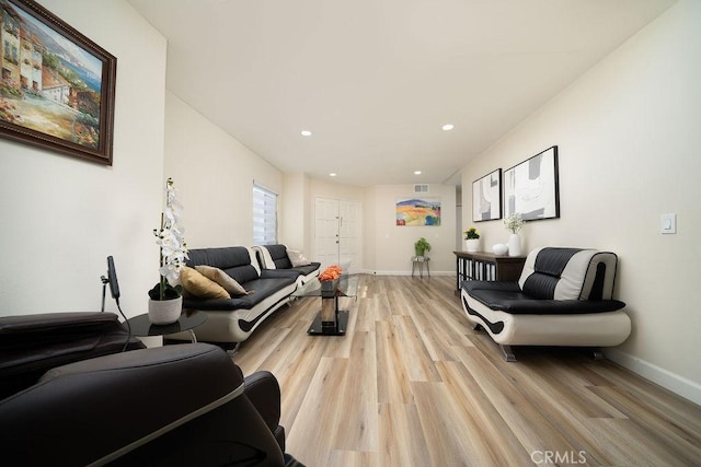 6678 Wrangler Rd, Chino Hills, CA 91709 - living room with light wood-style flooring and recessed lighting