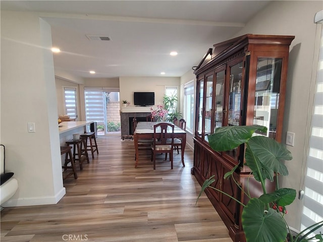 6678 Wrangler Rd, Chino Hills, CA 91709 - dining room featuring light wood-type flooring and recessed lighting