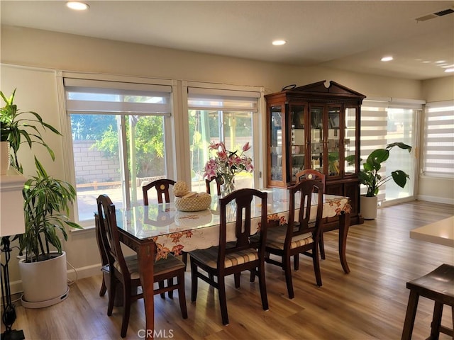 6678 Wrangler Rd, Chino Hills, CA 91709 - dining space featuring wood finished floors and recessed lighting