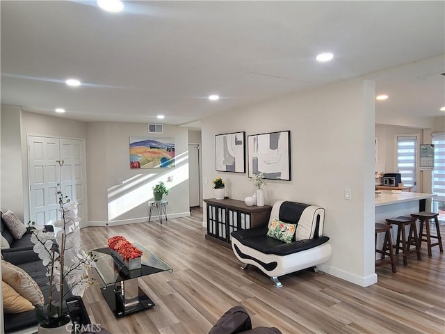 6678 Wrangler Rd, Chino Hills, CA 91709 - living area featuring light wood-style flooring and recessed lighting