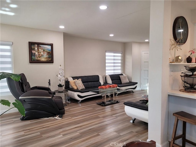 6678 Wrangler Rd, Chino Hills, CA 91709 - living room featuring wood finished floors and recessed lighting