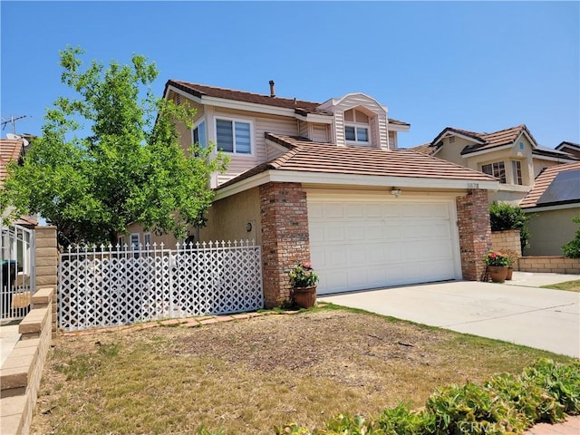 6678 Wrangler Rd, Chino Hills, CA 91709 - traditional-style home featuring concrete driveway, a garage, and brick siding