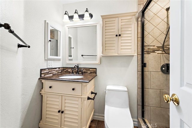 601 San Nicholas Ct Unit 601, Laguna Beach, CA 92651 - full bathroom featuring vanity, a stall shower, and toilet