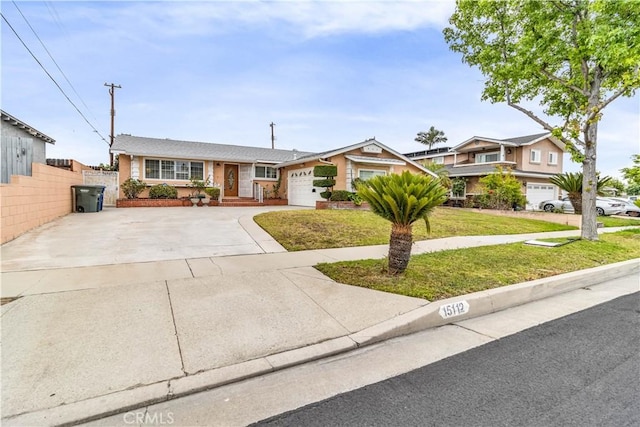 15112 Alderpoint Dr, La Mirada, CA 90638 - view of front facade featuring concrete driveway and a garage