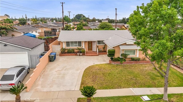 15112 Alderpoint Dr, La Mirada, CA 90638 - view of front of house featuring a residential view, concrete driveway, and roof with shingles