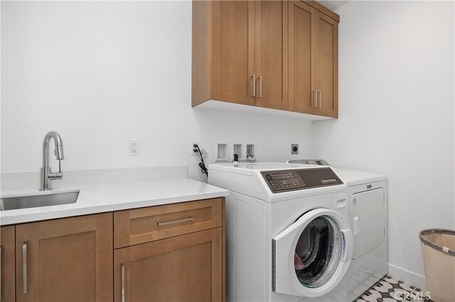 1146 E Cove Pl, Encinitas, CA 92024 - laundry room with cabinet space and washing machine and clothes dryer