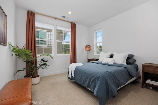 1146 E Cove Pl, Encinitas, CA 92024 - bedroom with light carpet, recessed lighting, and baseboards