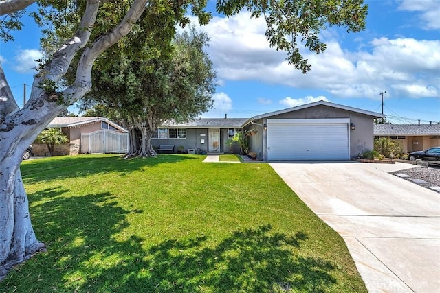 14124 Fonseca Ave, La Mirada, CA 90638 - ranch-style house featuring a garage, concrete driveway, and stucco siding