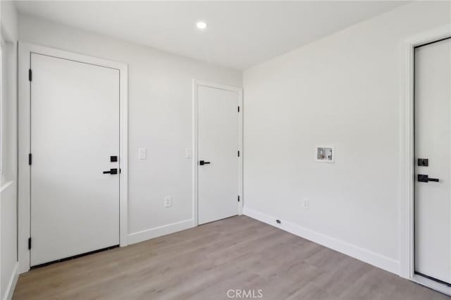 4708 Sunrise Rdg, Oceanside, CA 92056 - unfurnished bedroom with recessed lighting, light wood-type flooring, and baseboards