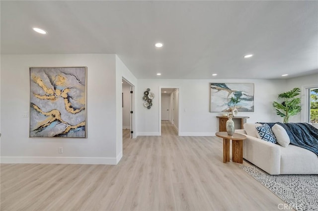 29461 Via Valverde, Laguna Niguel, CA 92677 - living area with light wood-style flooring, recessed lighting, and baseboards