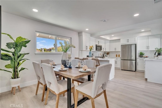 29461 Via Valverde, Laguna Niguel, CA 92677 - dining room with recessed lighting, light wood-type flooring, and baseboards