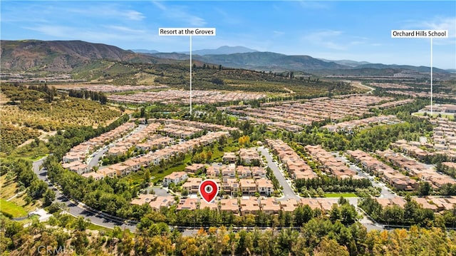 46 Shadybend, Irvine, CA 92602 - aerial view of residential area with mountains