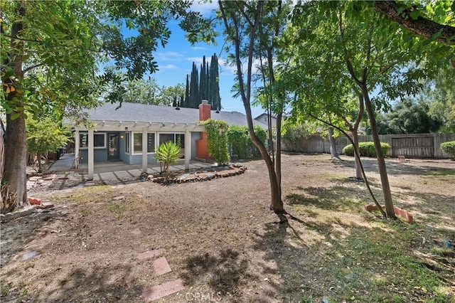 42769 Tierra Robles Pl, Temecula, CA 92592 - view of front of property with a chimney, a fenced backyard, and a patio