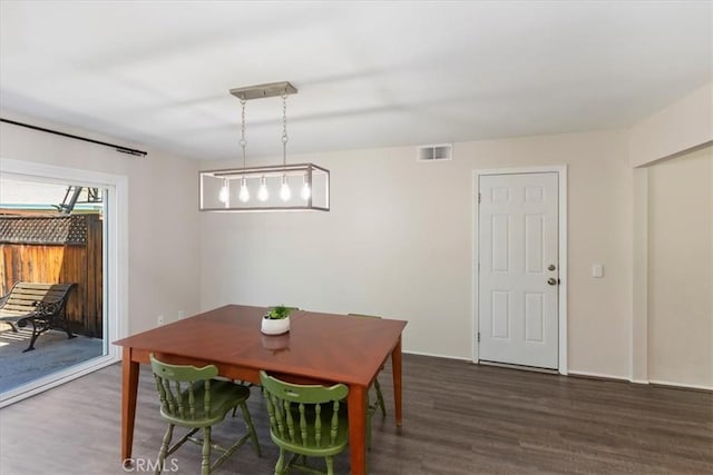 1326 Rosehill Dr, Riverside, CA 92507 - dining room with dark wood-type flooring