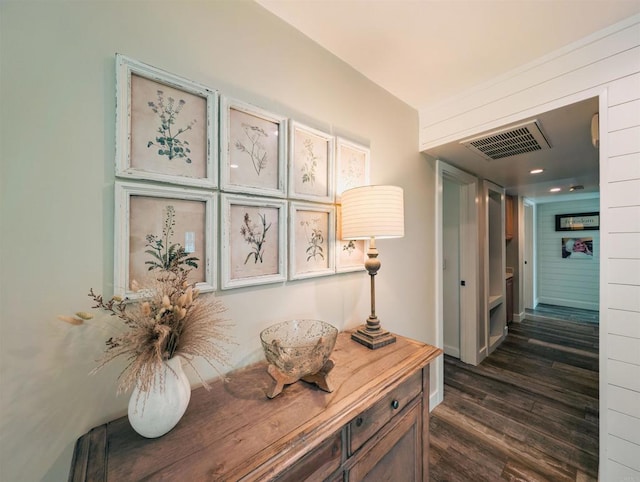 8635 La Butte Ln, Santee, CA 92071 - corridor with dark wood-type flooring