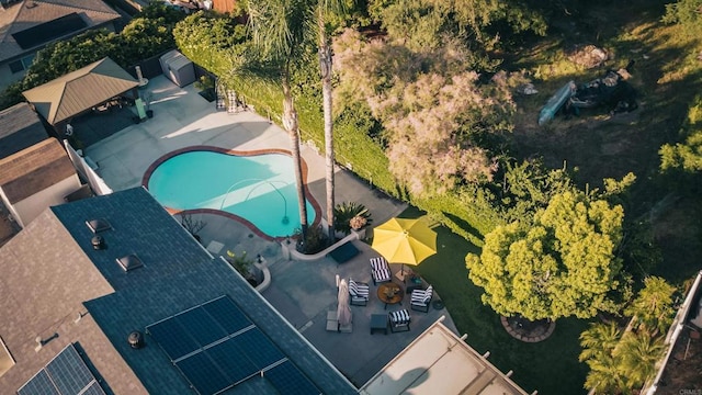 8635 La Butte Ln, Santee, CA 92071 - aerial view of a pool area
