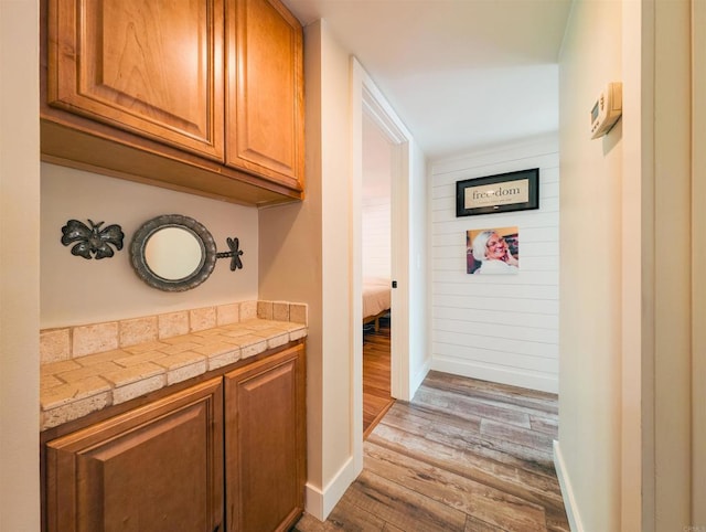8635 La Butte Ln, Santee, CA 92071 - hallway with wood finished floors and baseboards