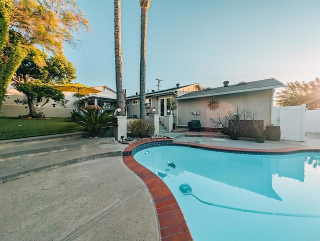 8635 La Butte Ln, Santee, CA 92071 - view of swimming pool with a patio area