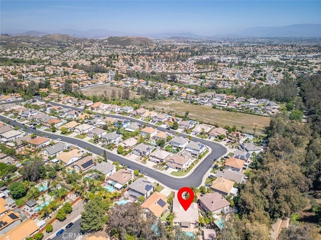 24563 Calle Perla, Murrieta, CA 92562 - aerial overview of property's location featuring a mountain backdrop