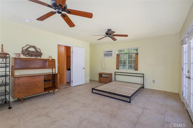 24563 Calle Perla, Murrieta, CA 92562 - bedroom featuring an AC wall unit, multiple windows, and light tile patterned floors