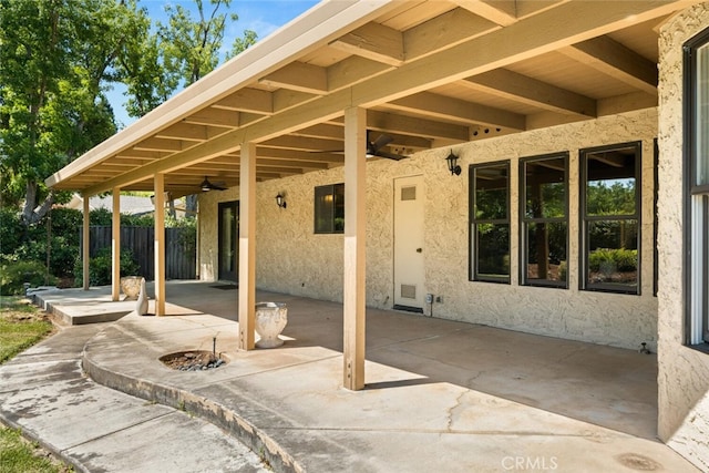 558 Paseo Companeros St, Chico, CA 95928 - view of patio / terrace featuring a ceiling fan and an outdoor fire pit