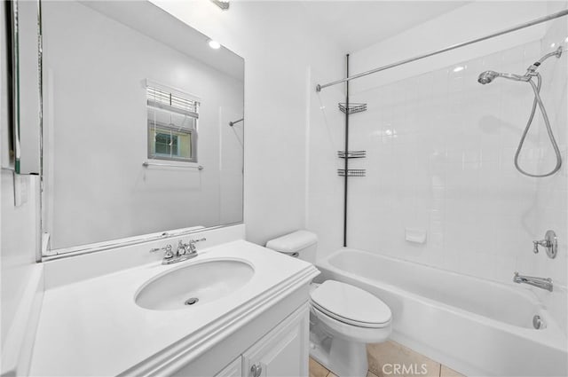 97 Twin Gables, Irvine, CA 92620 - bathroom with vanity, toilet, shower / washtub combination, and tile patterned flooring