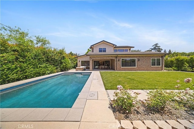 608 Arbolada Dr, Arcadia, CA 91006 - swimming pool featuring a patio, outdoor lounge area, and a lawn
