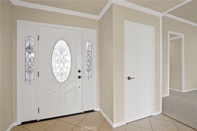 28161 Via Chabas, Mission Viejo, CA 92692 - entrance foyer with light tile patterned flooring, baseboards, and ornamental molding