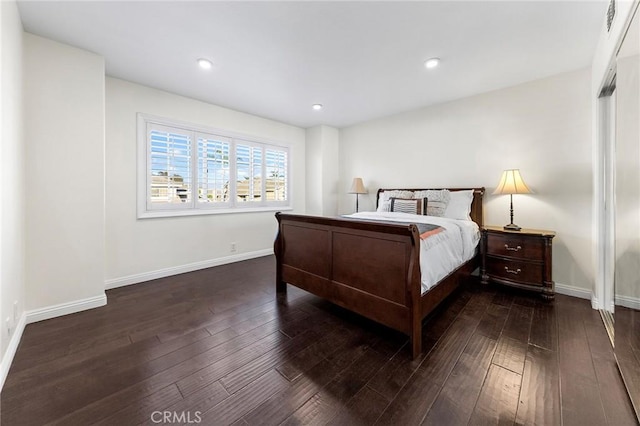 2712 N Roxbury St, Orange, CA 92867 - bedroom featuring hardwood / wood-style flooring, baseboards, and recessed lighting