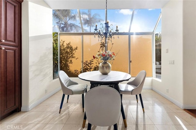 2712 N Roxbury St, Orange, CA 92867 - sunroom / solarium with a chandelier and plenty of natural light